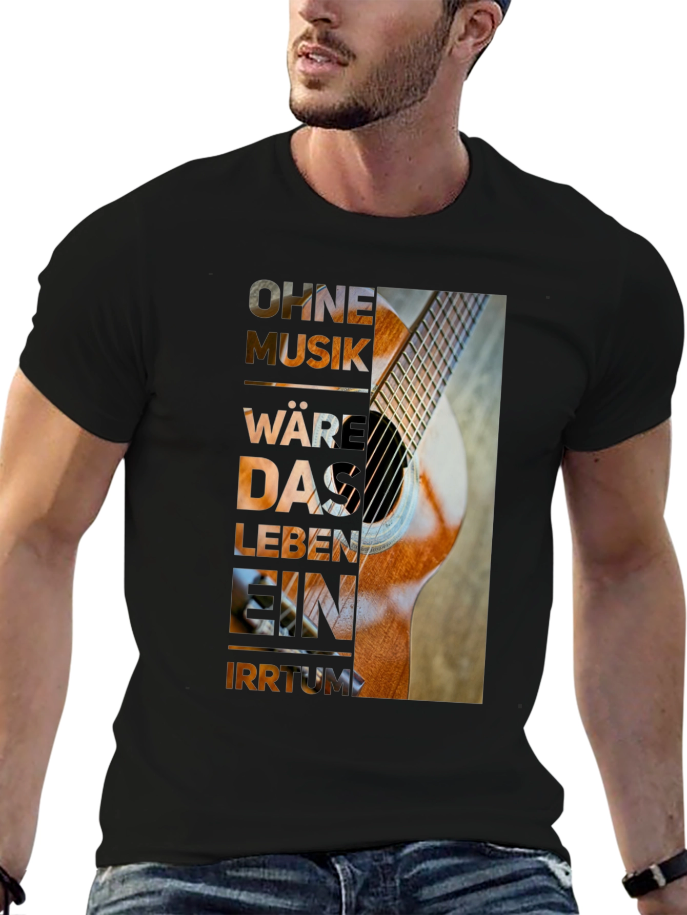 Guitar Music T-Shirt - Artistic Graphic Tee