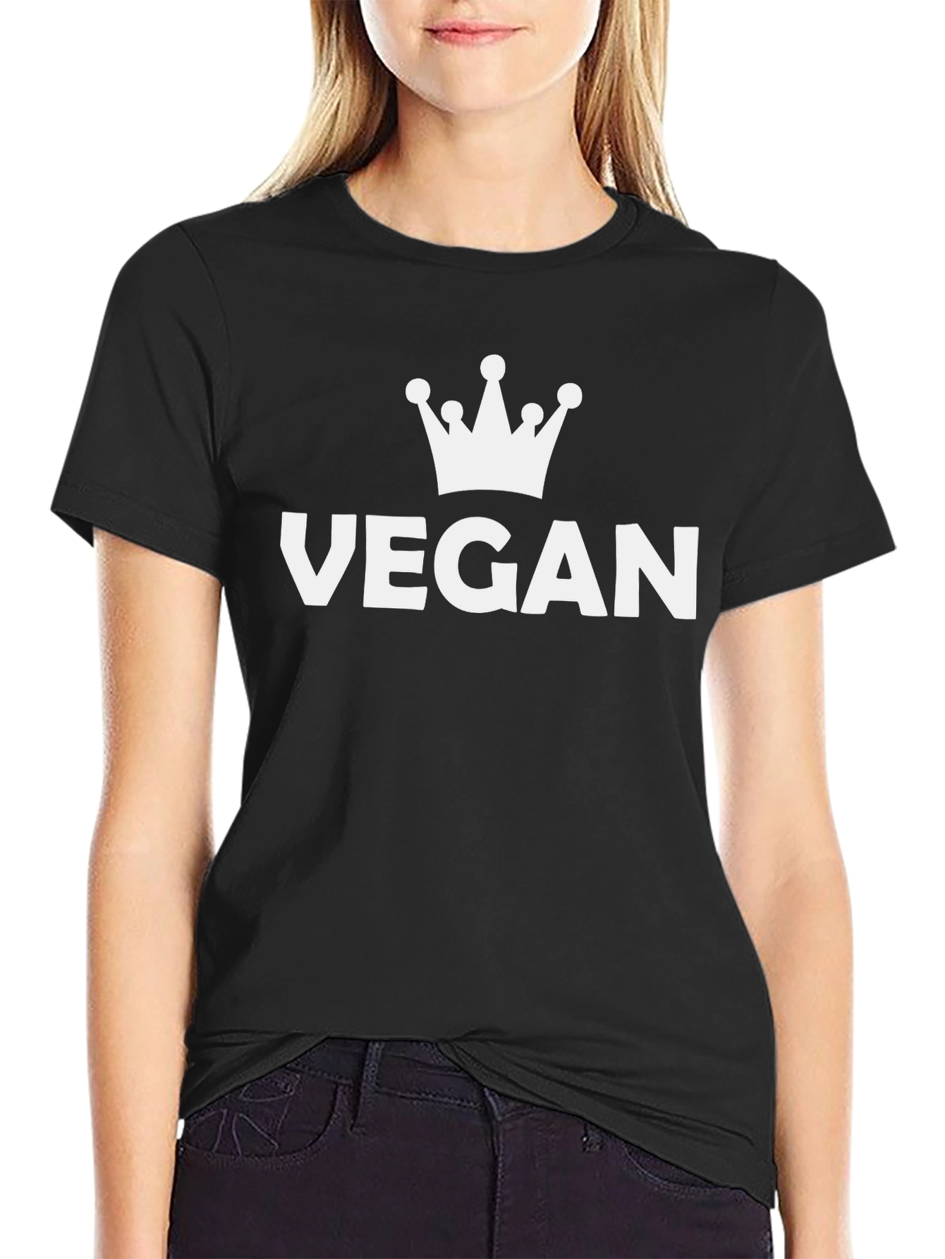 Vegan Crown Graphic T-Shirt