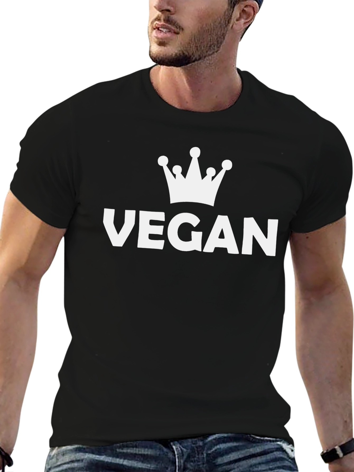 Vegan Crown Graphic T-Shirt