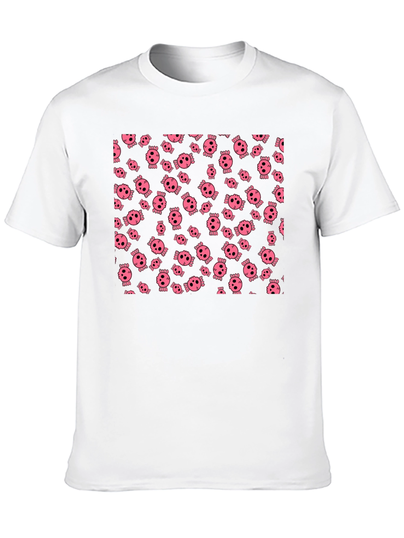 Skull Pattern Black T-Shirt