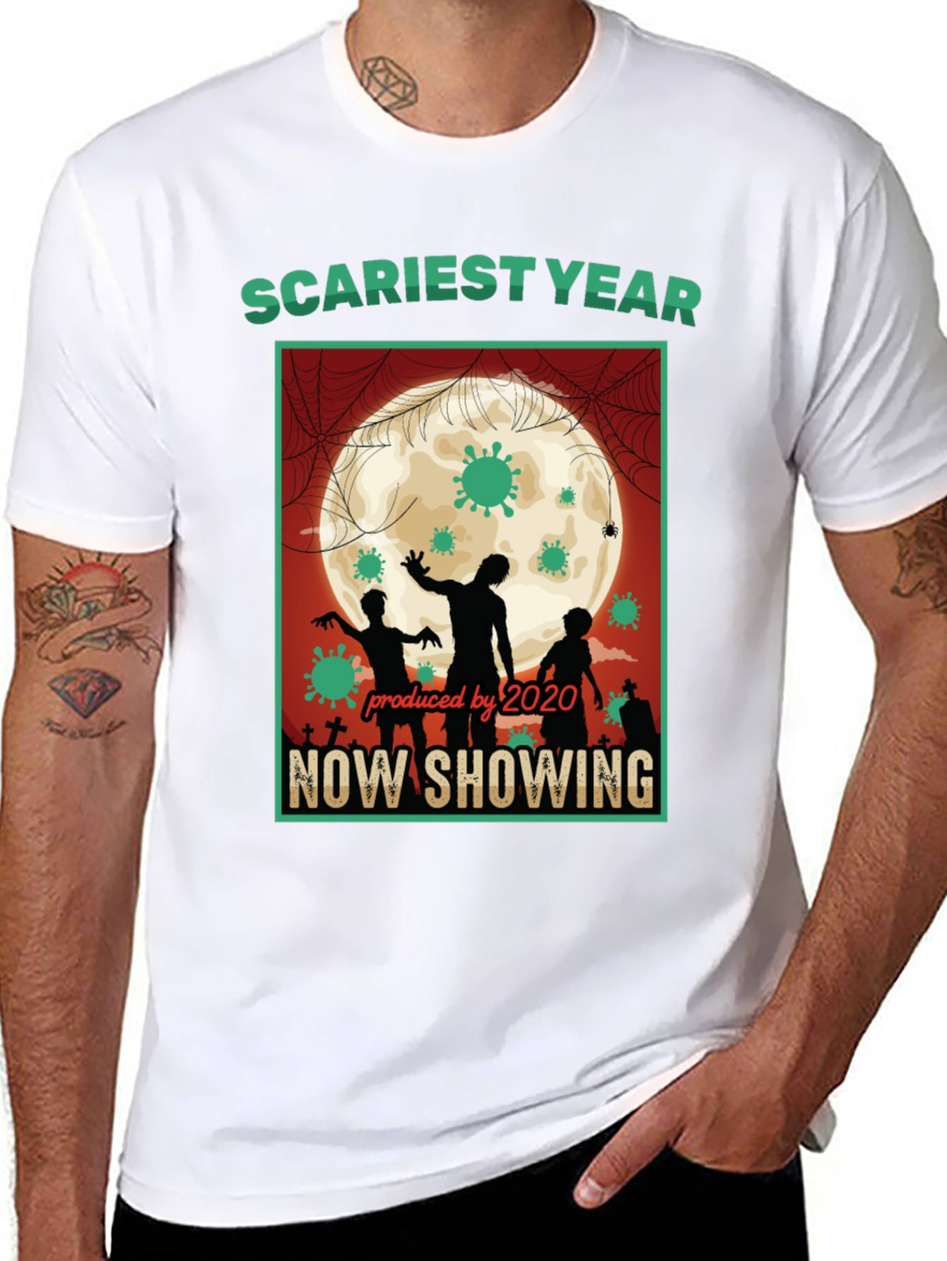 Scariest Year 2020 T-Shirt - Zombie Halloween Tee