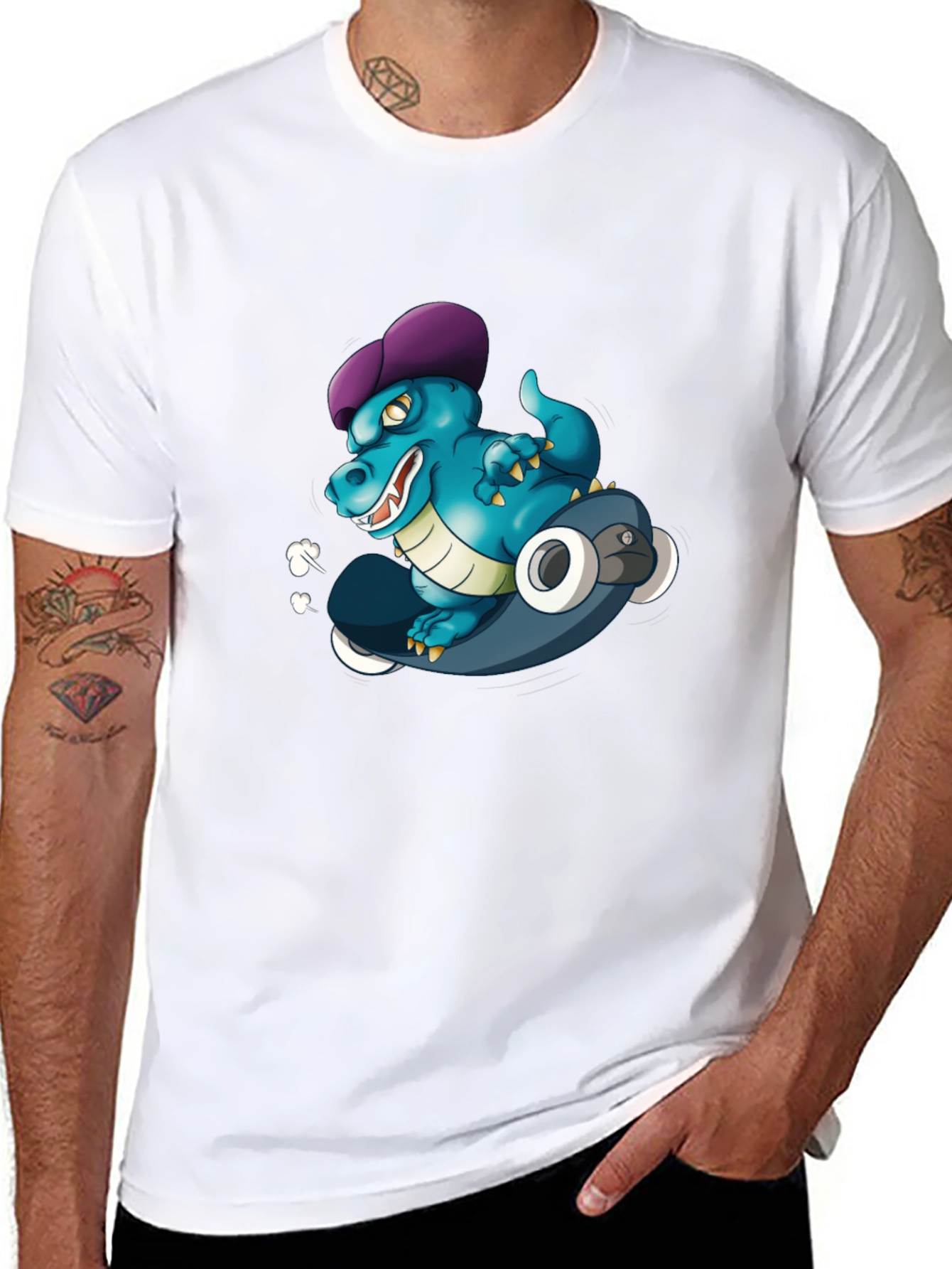 Cool Dino Skateboard T-Shirt
