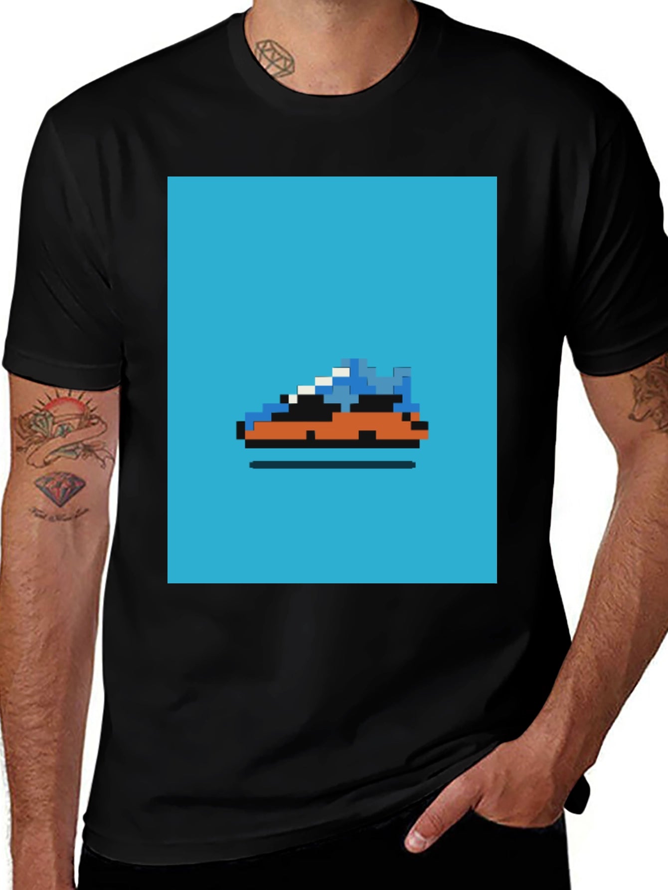 Pixel Sneaker T-Shirt - Retro Gaming Style