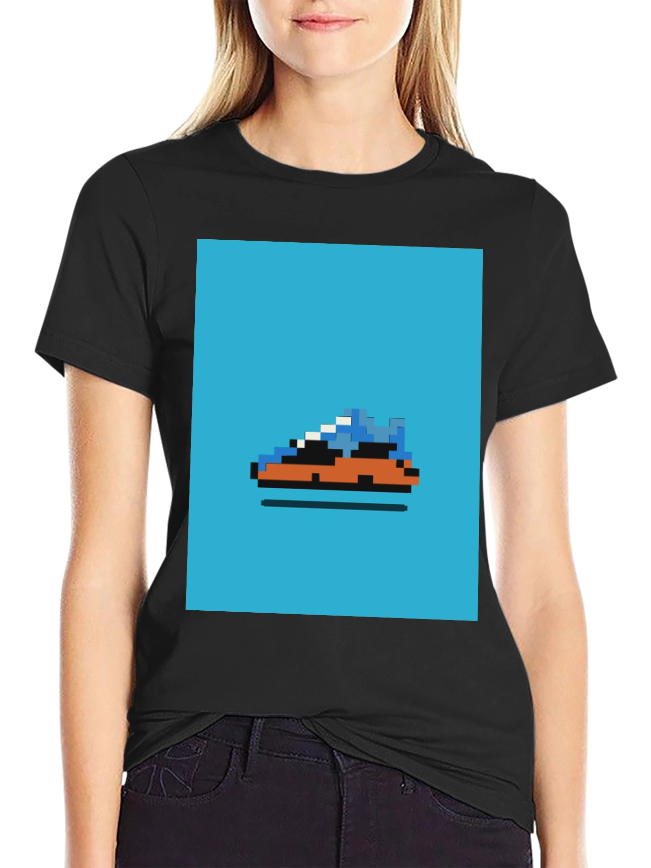 Pixel Sneaker T-Shirt - Retro Gaming Style
