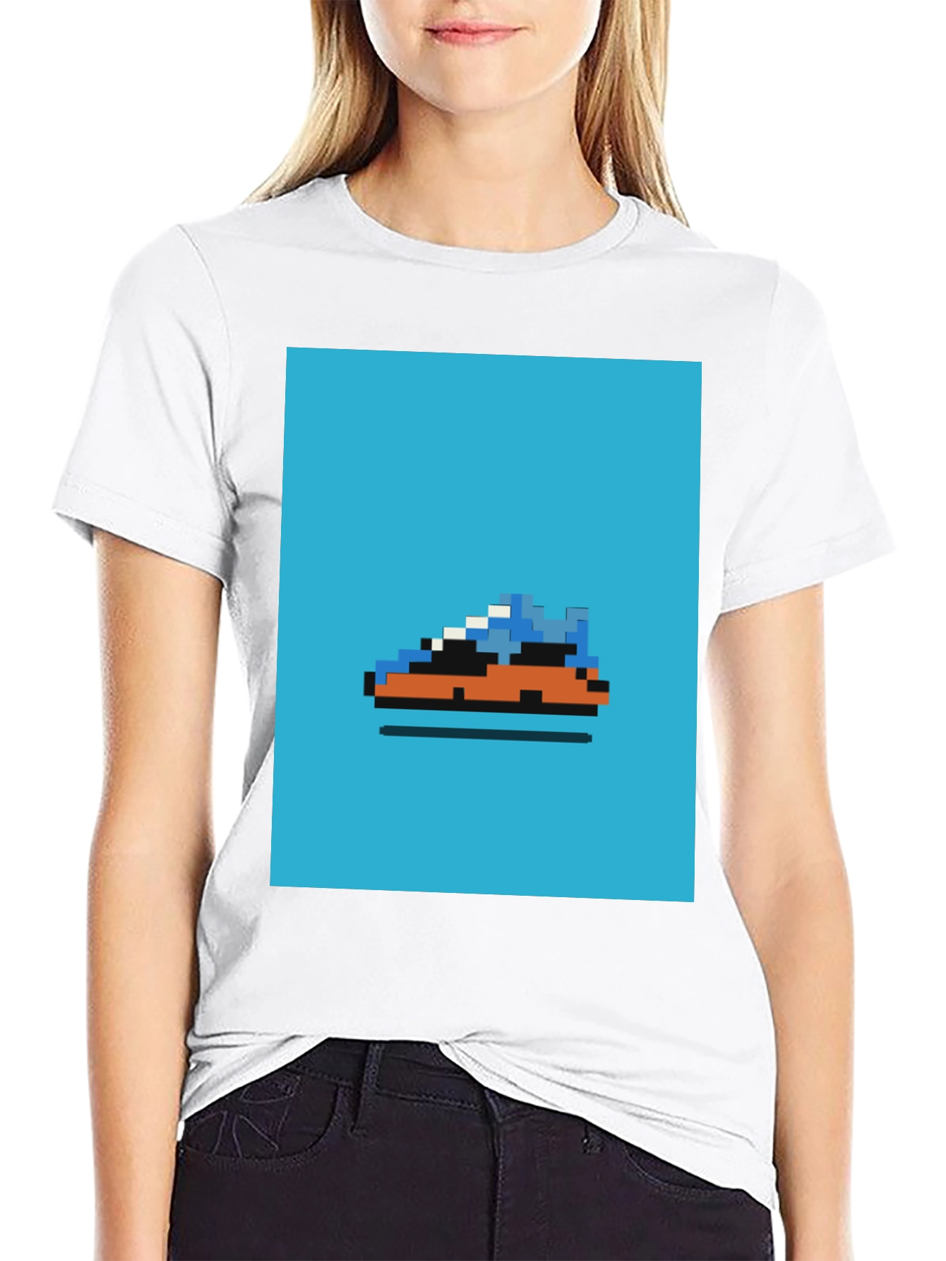 Pixel Sneaker T-Shirt - Retro Gaming Style