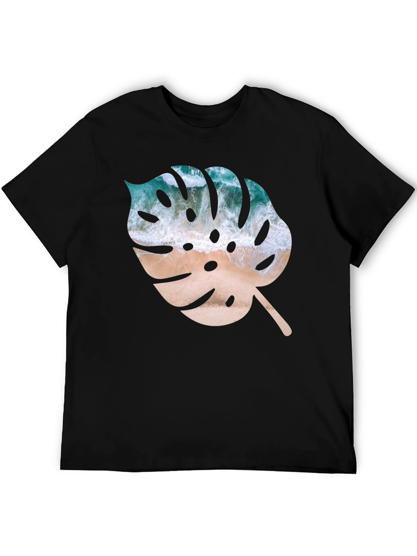 Tropical Monstera Leaf Graphic T-Shirt - Beach Vibes