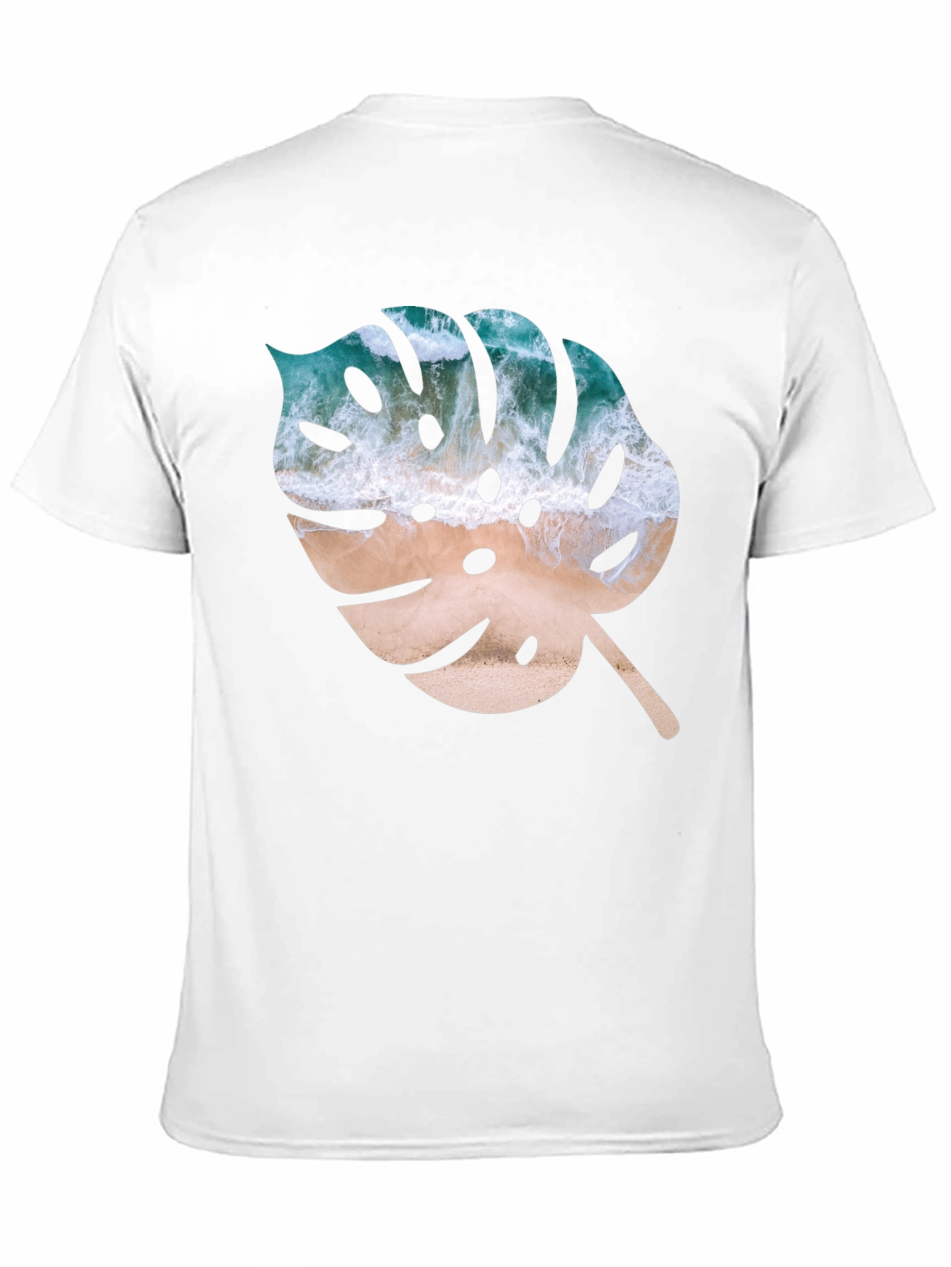 Tropical Monstera Leaf Graphic T-Shirt - Beach Vibes
