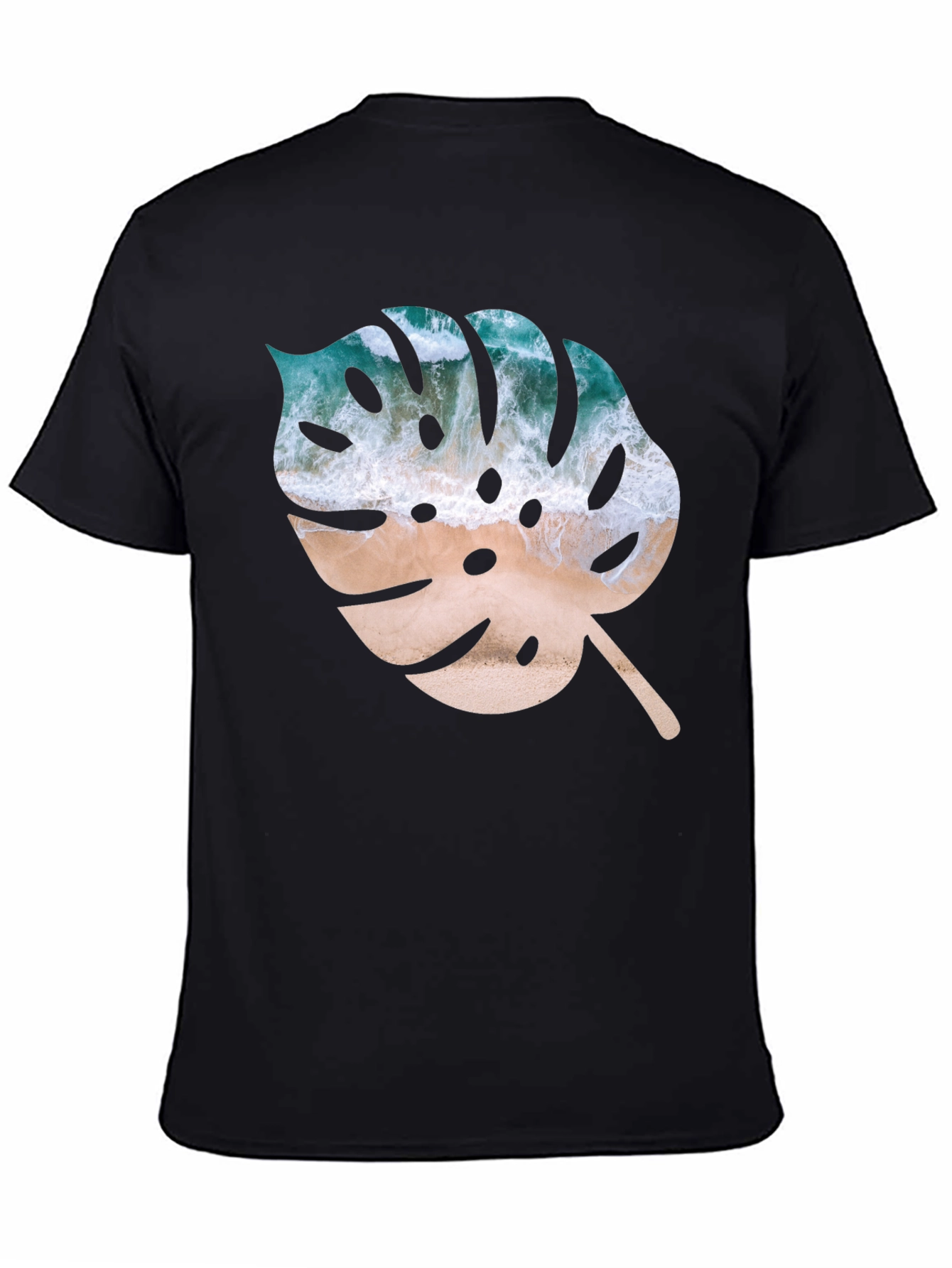 Tropical Monstera Leaf Graphic T-Shirt - Beach Vibes
