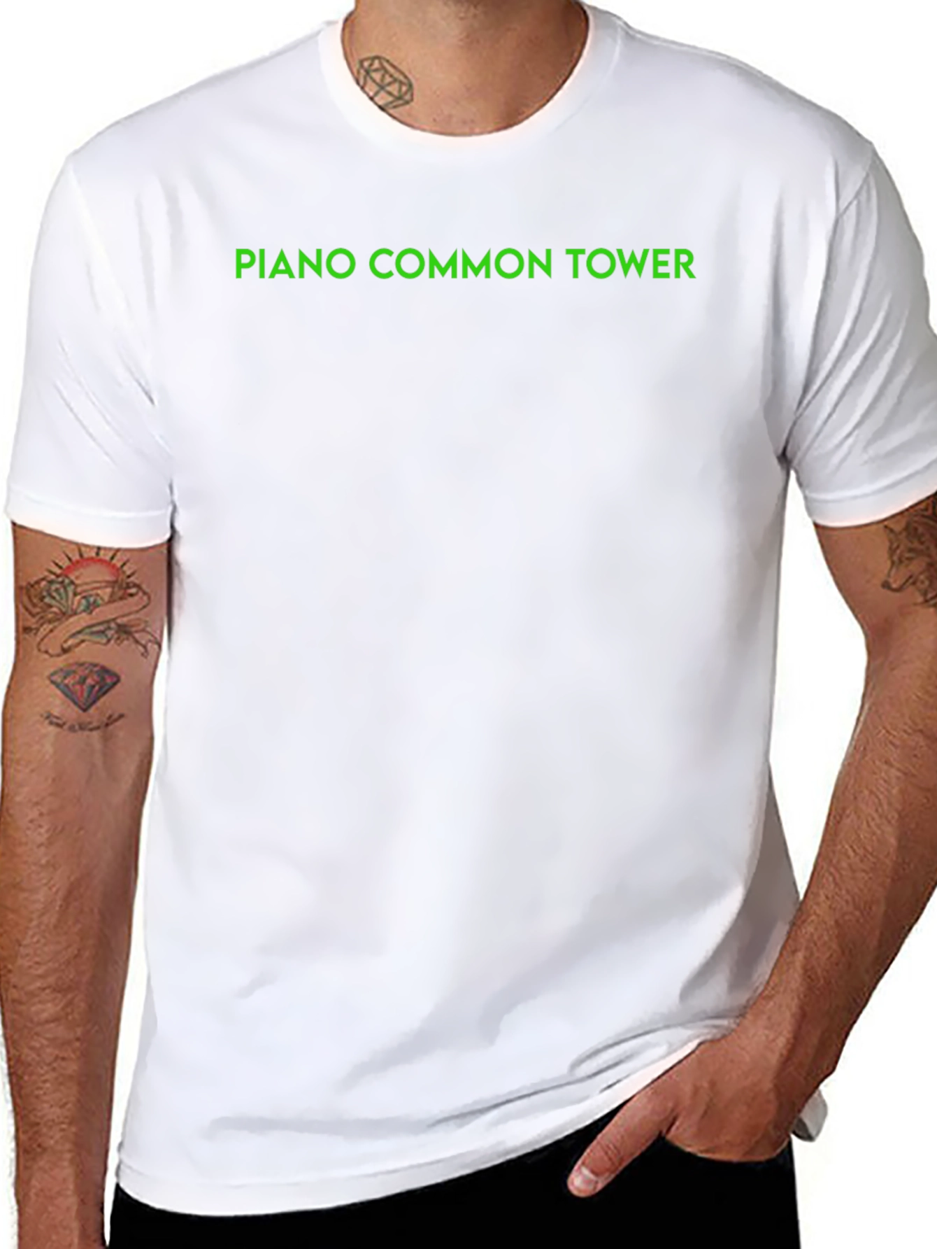Piano Common Tower Graphic Tee - Black