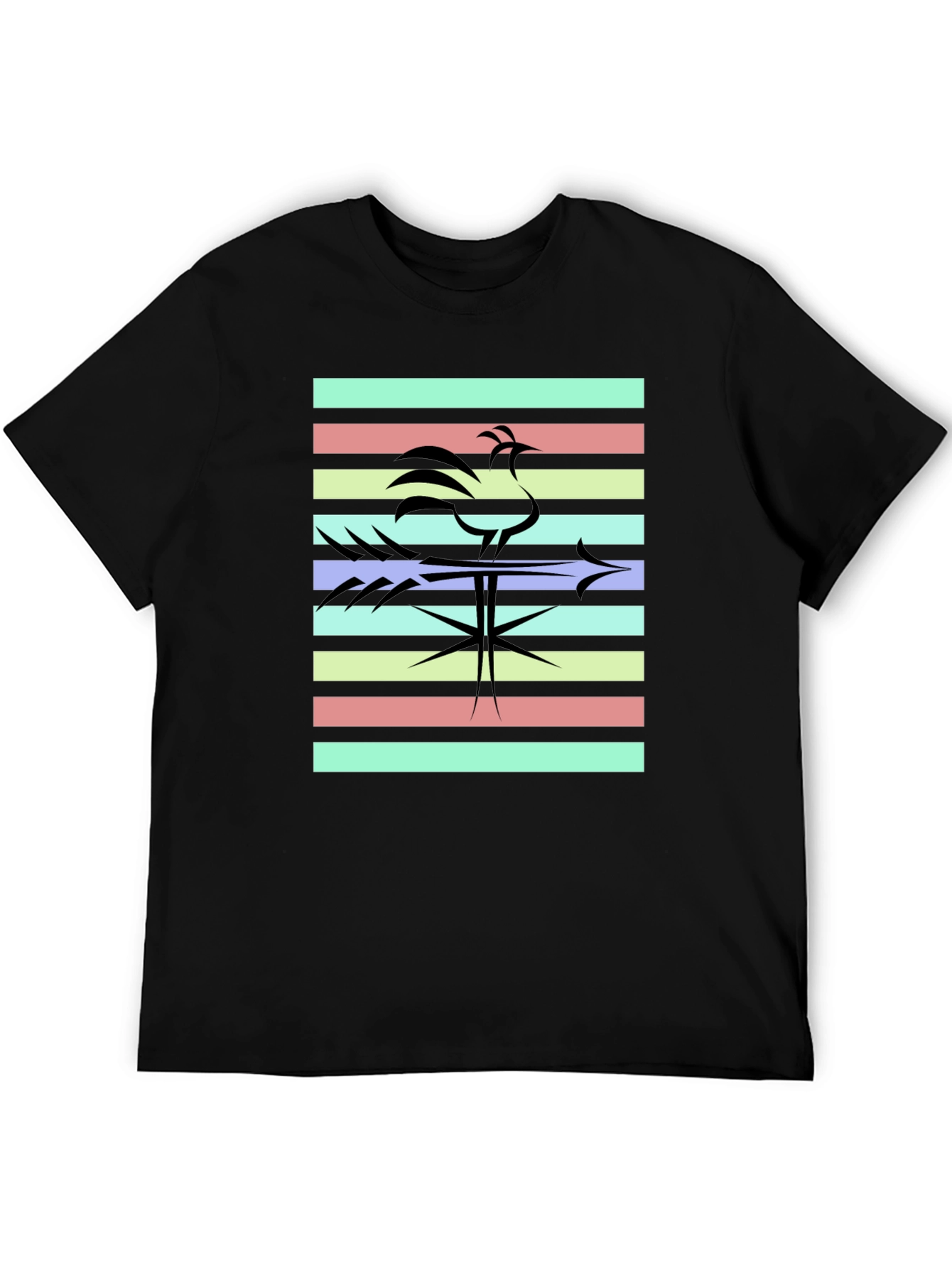 Retro Rooster T-Shirt - Black
