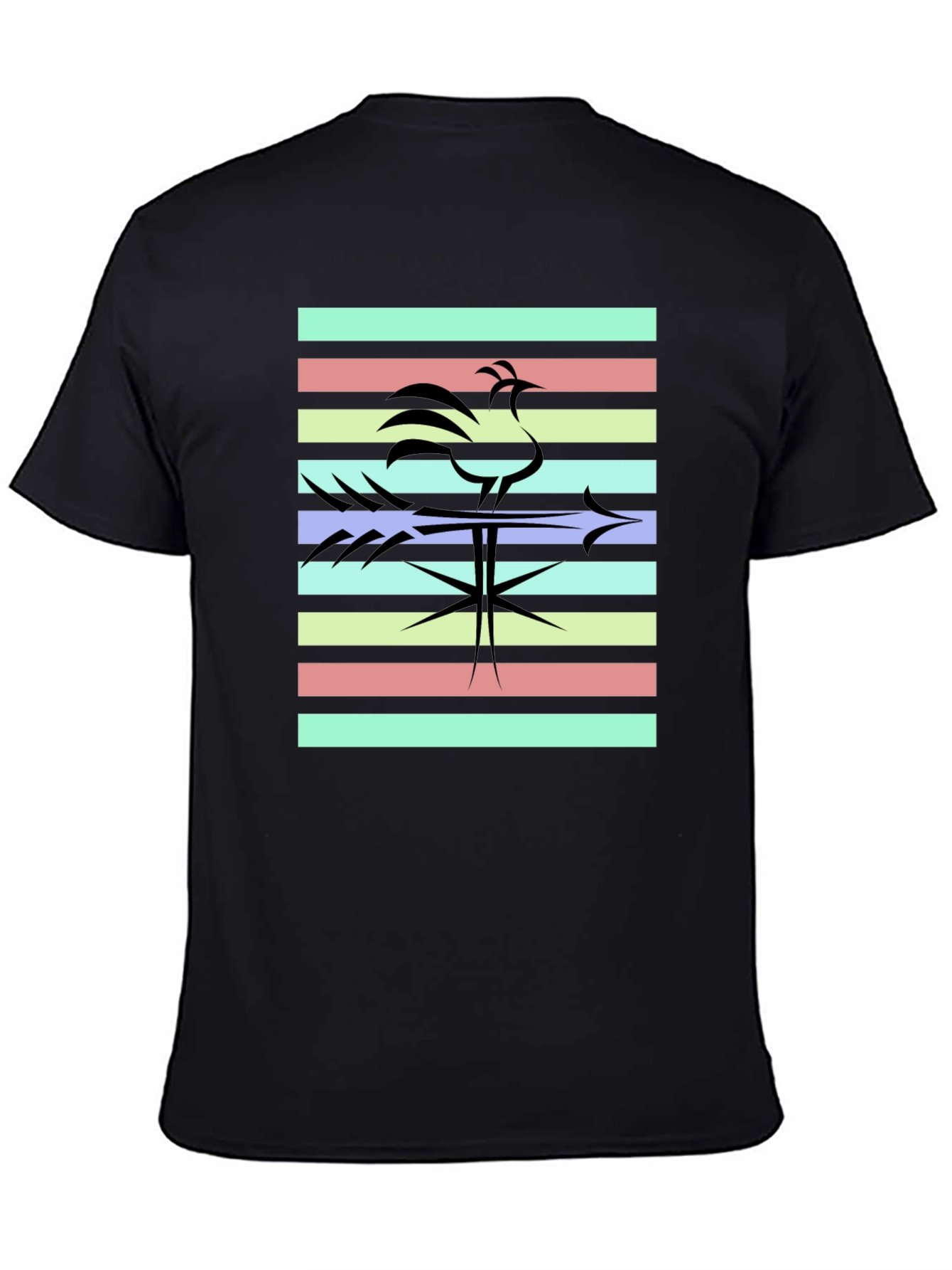 Retro Rooster T-Shirt - Black