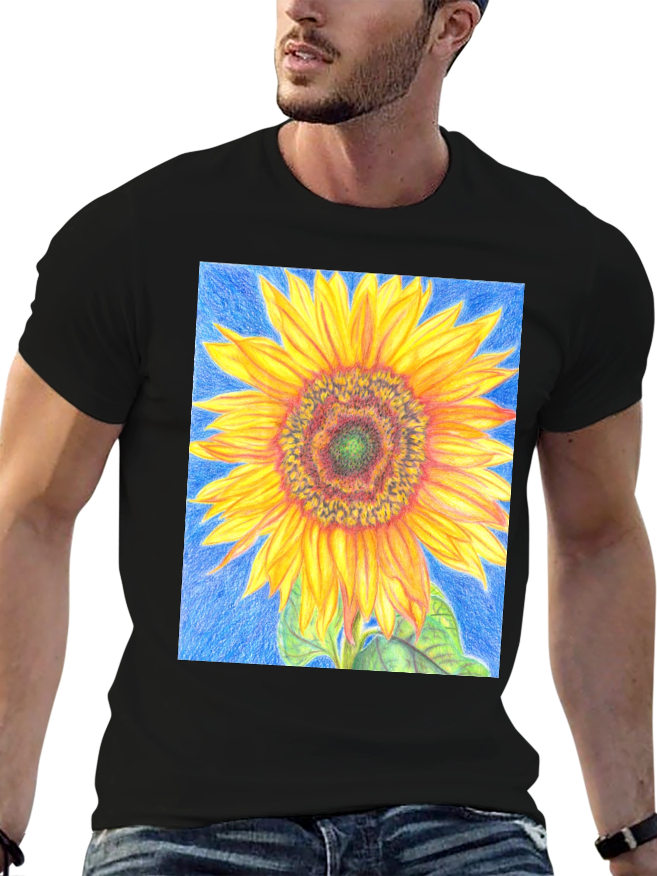 Sunflower Graphic Tee - Vivid Floral Print