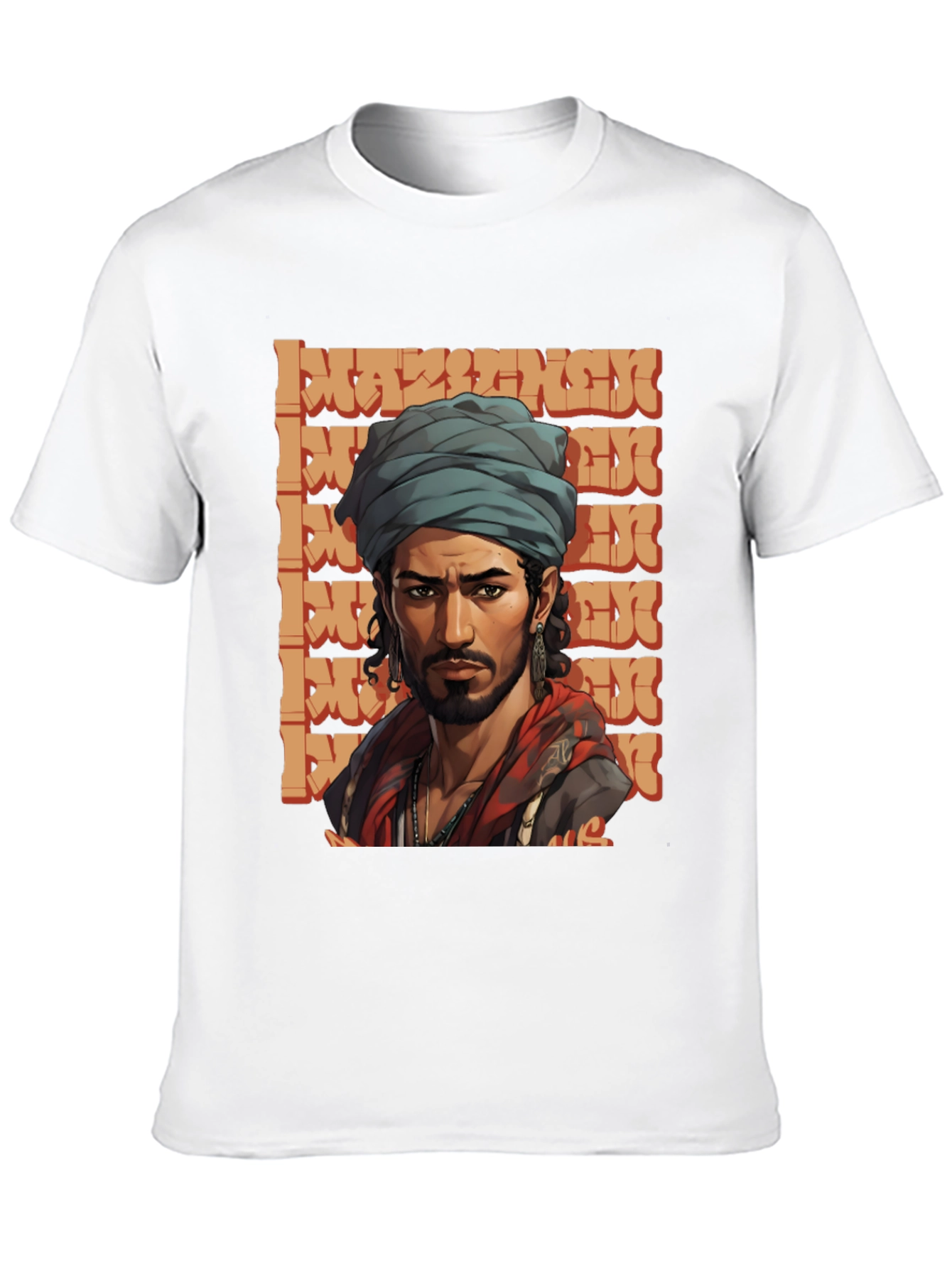 Cool Graphic Tee - Stylish Man with Turban Design