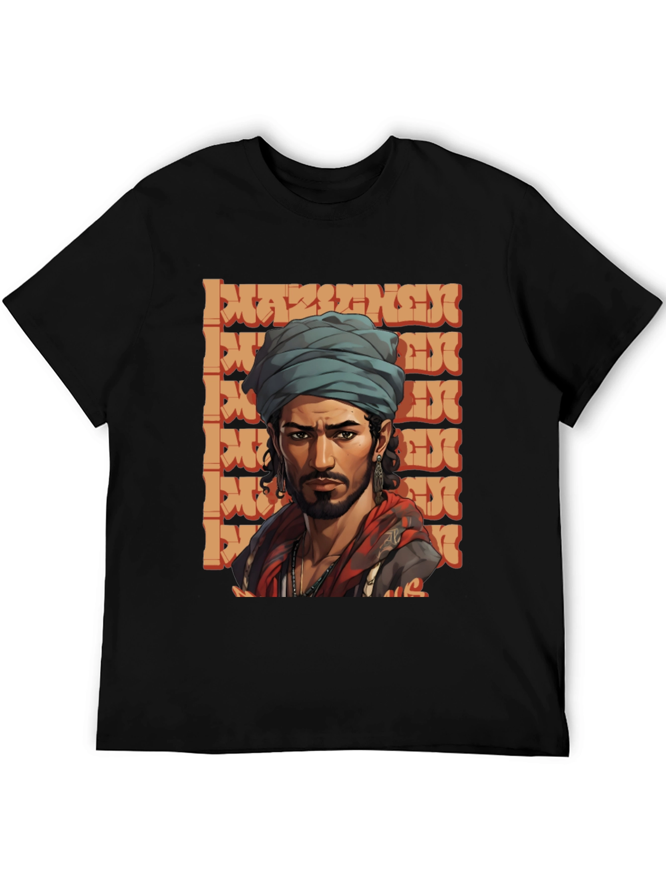 Cool Graphic Tee - Stylish Man with Turban Design