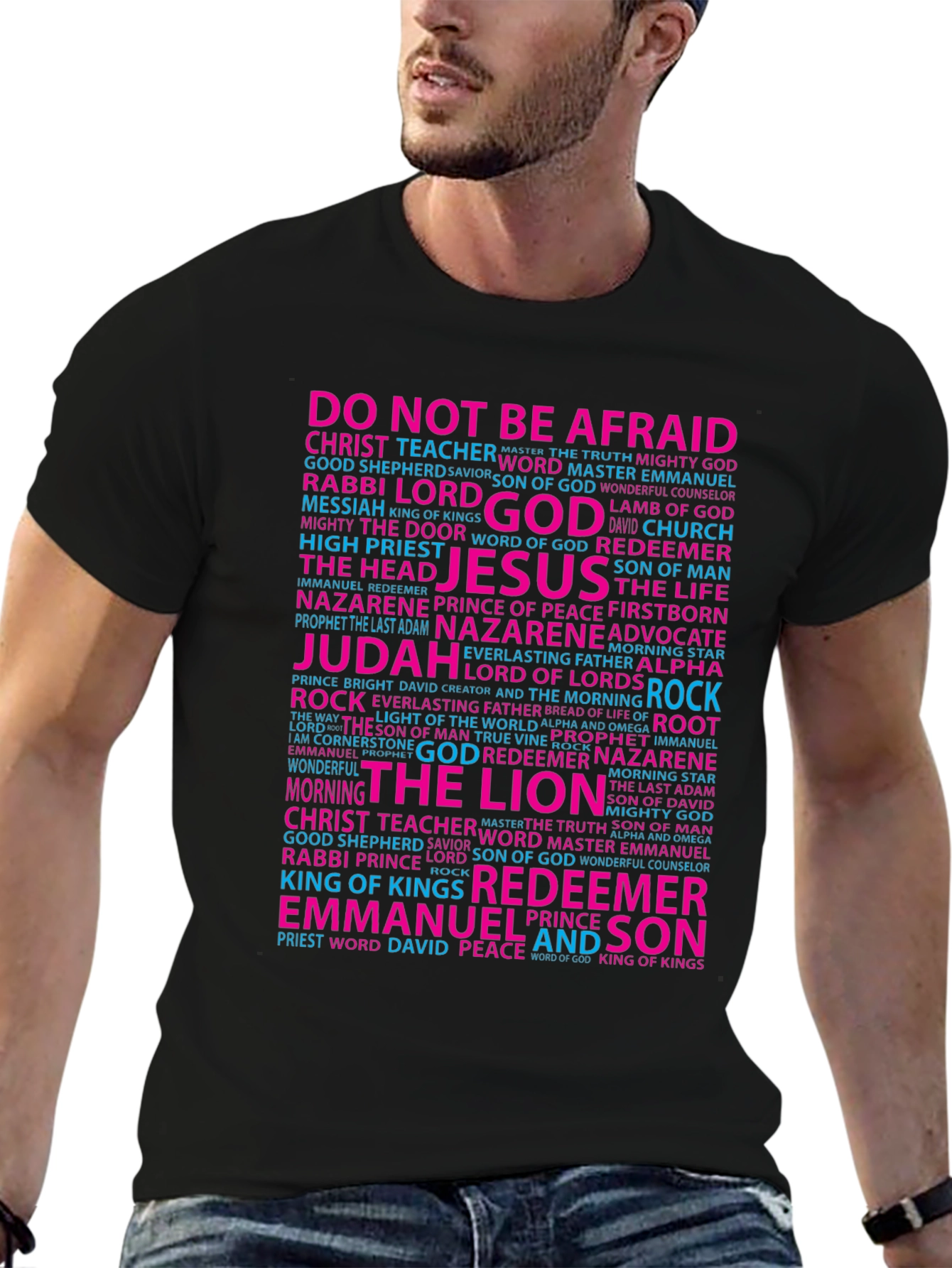 Faith-Inspired Word Art Graphic T-Shirt