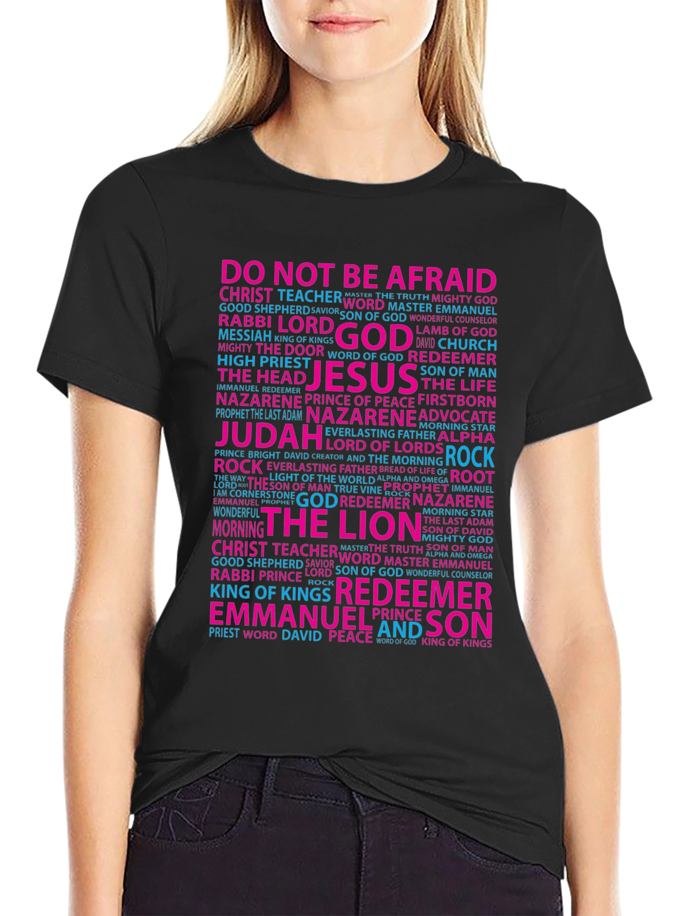 Faith-Inspired Word Art Graphic T-Shirt