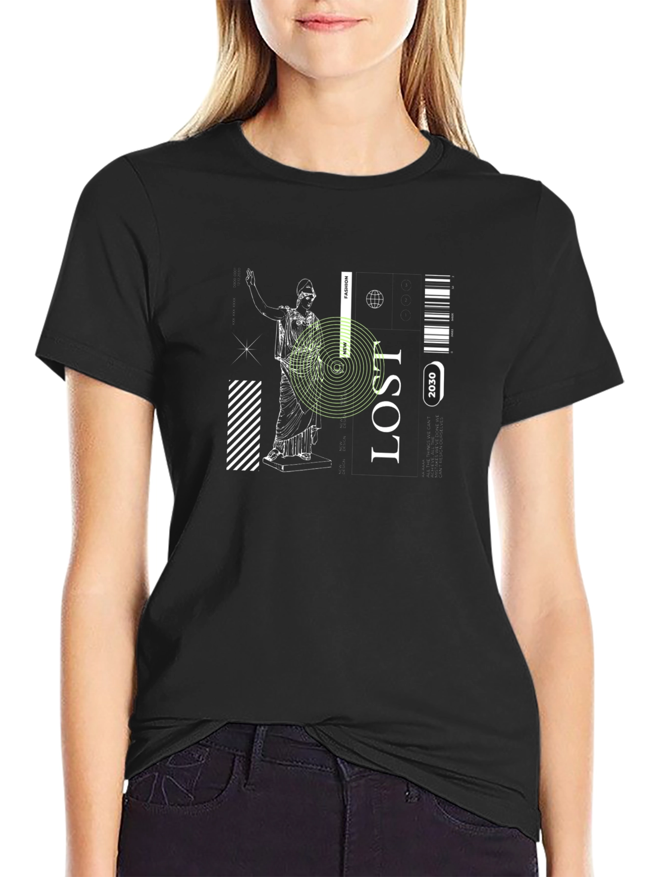 Lost 2030 Graphic Tee - Stylish Black T-Shirt