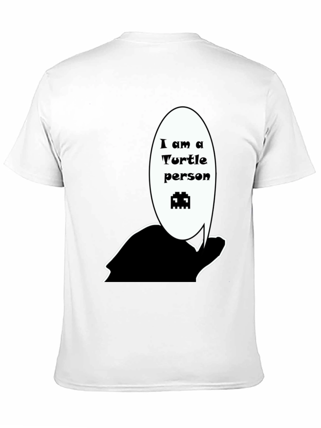 Turtle Person Graphic Black T-Shirt