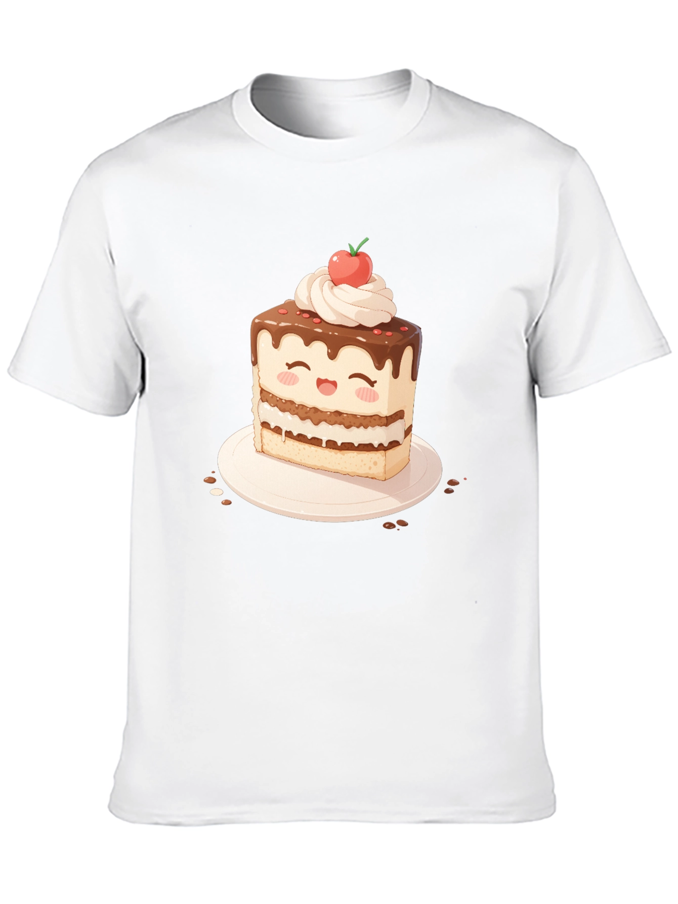 Cute Cake Slice Graphic T-Shirt - Sweet Treat Tee