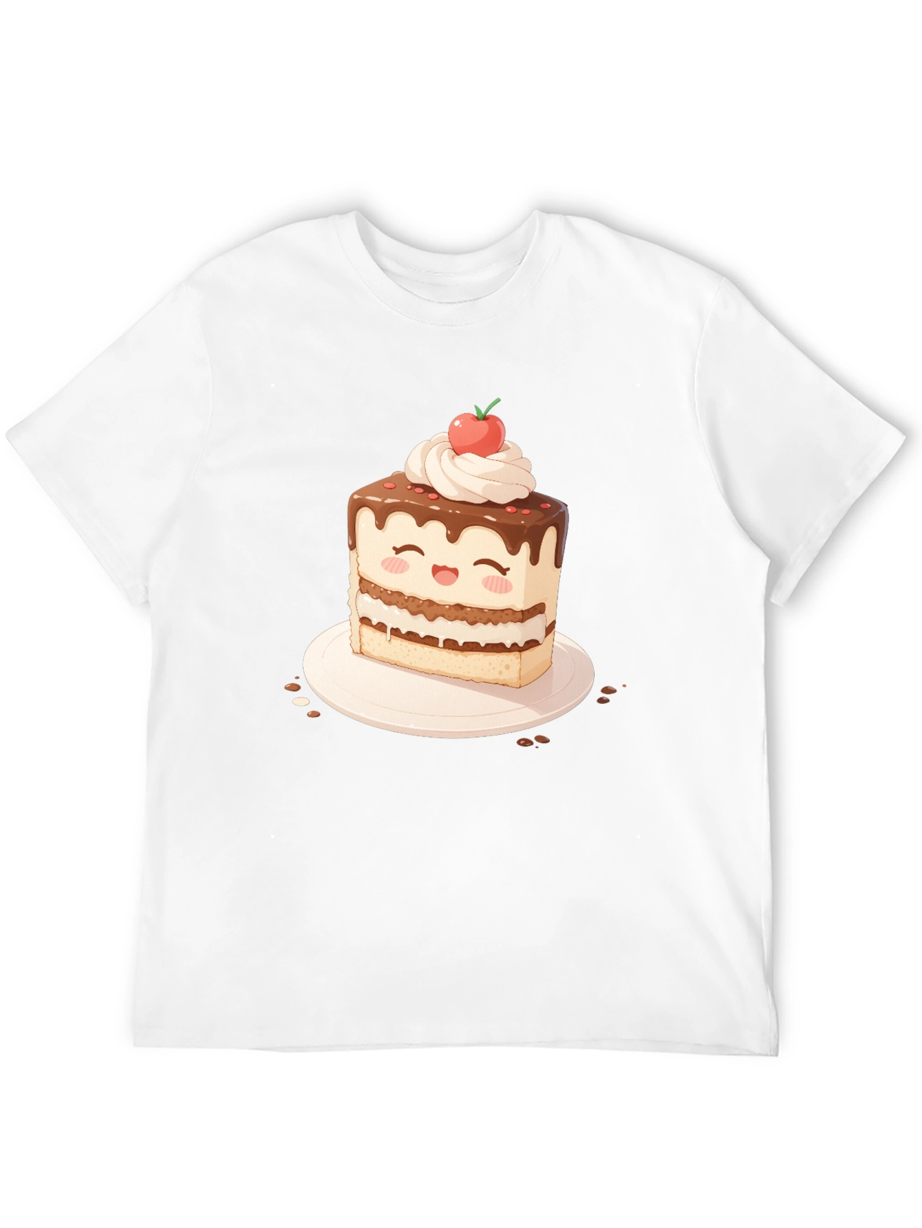 Cute Cake Slice Graphic T-Shirt - Sweet Treat Tee