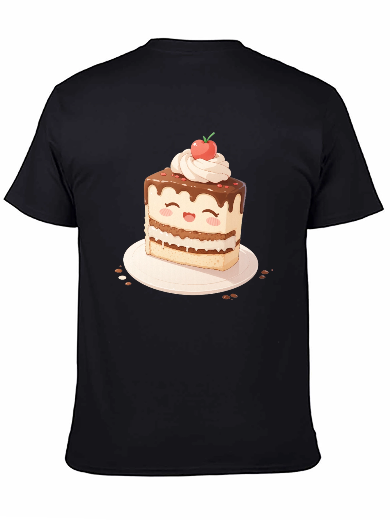 Cute Cake Slice Graphic T-Shirt - Sweet Treat Tee