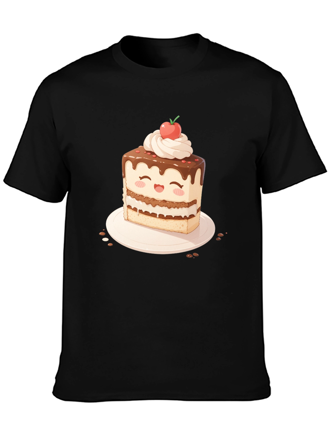 Cute Cake Slice Graphic T-Shirt - Sweet Treat Tee