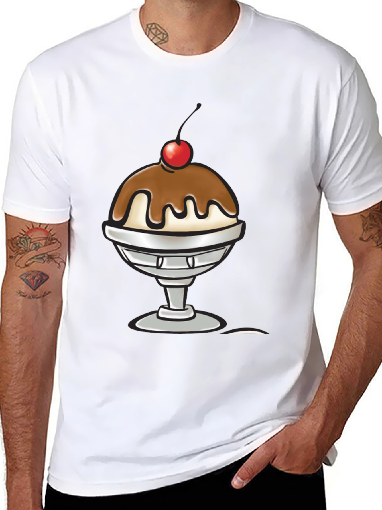 Ice Cream Sundae Graphic T-Shirt