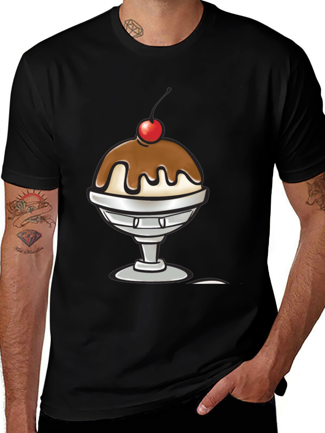 Ice Cream Sundae Graphic T-Shirt