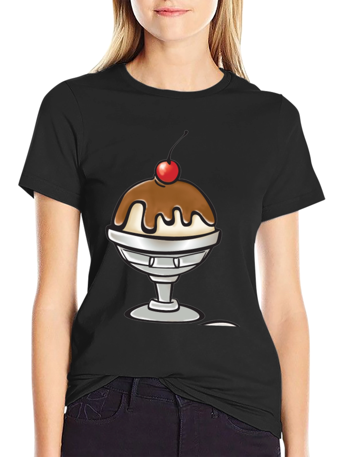Ice Cream Sundae Graphic T-Shirt