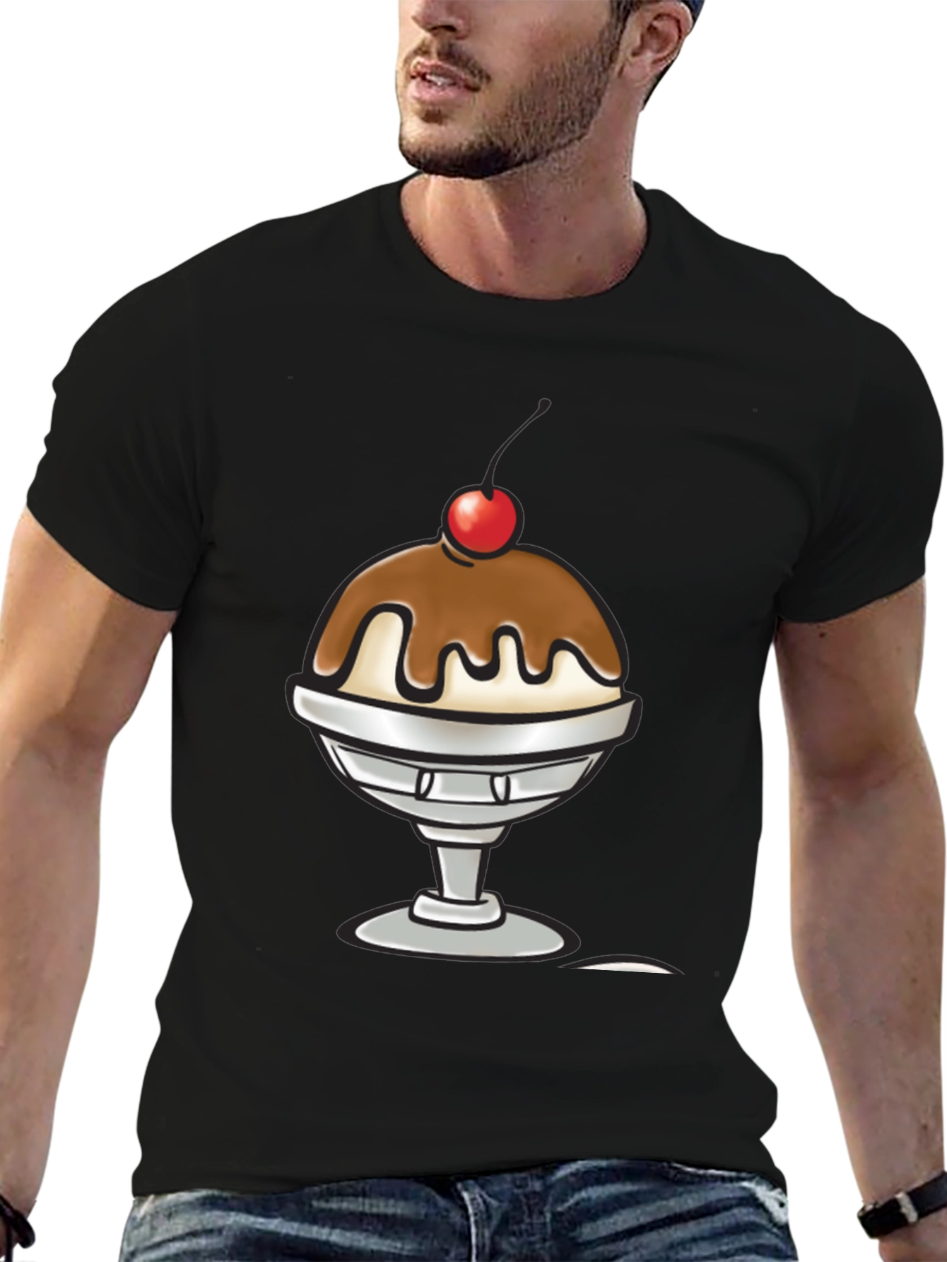 Ice Cream Sundae Graphic T-Shirt