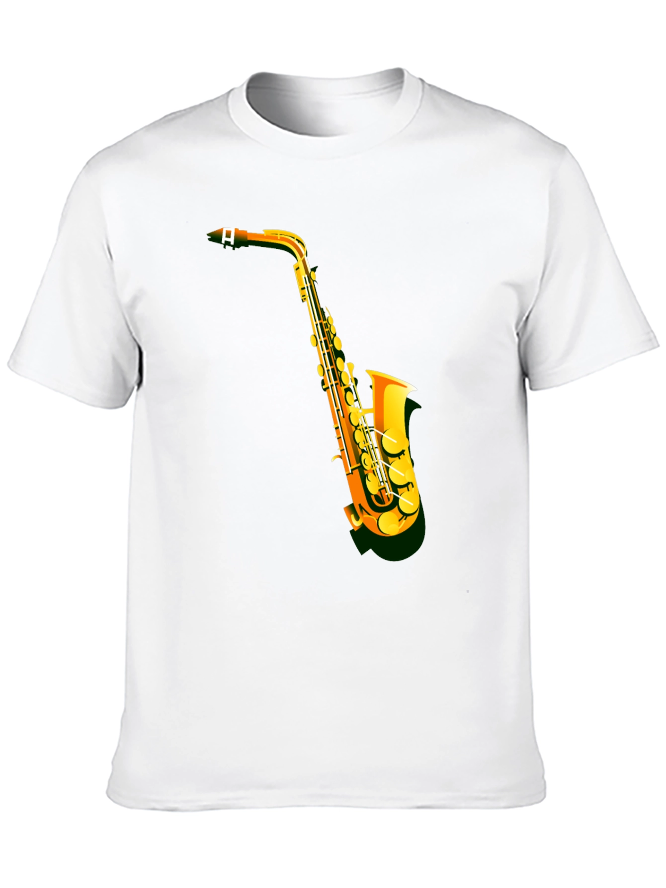 Saxophone Graphic Tee - Black Short Sleeve