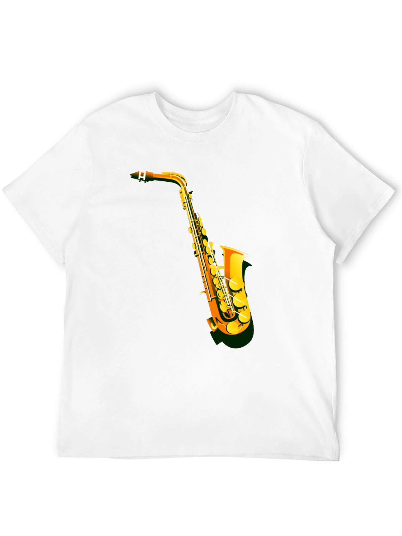 Saxophone Graphic Tee - Black Short Sleeve