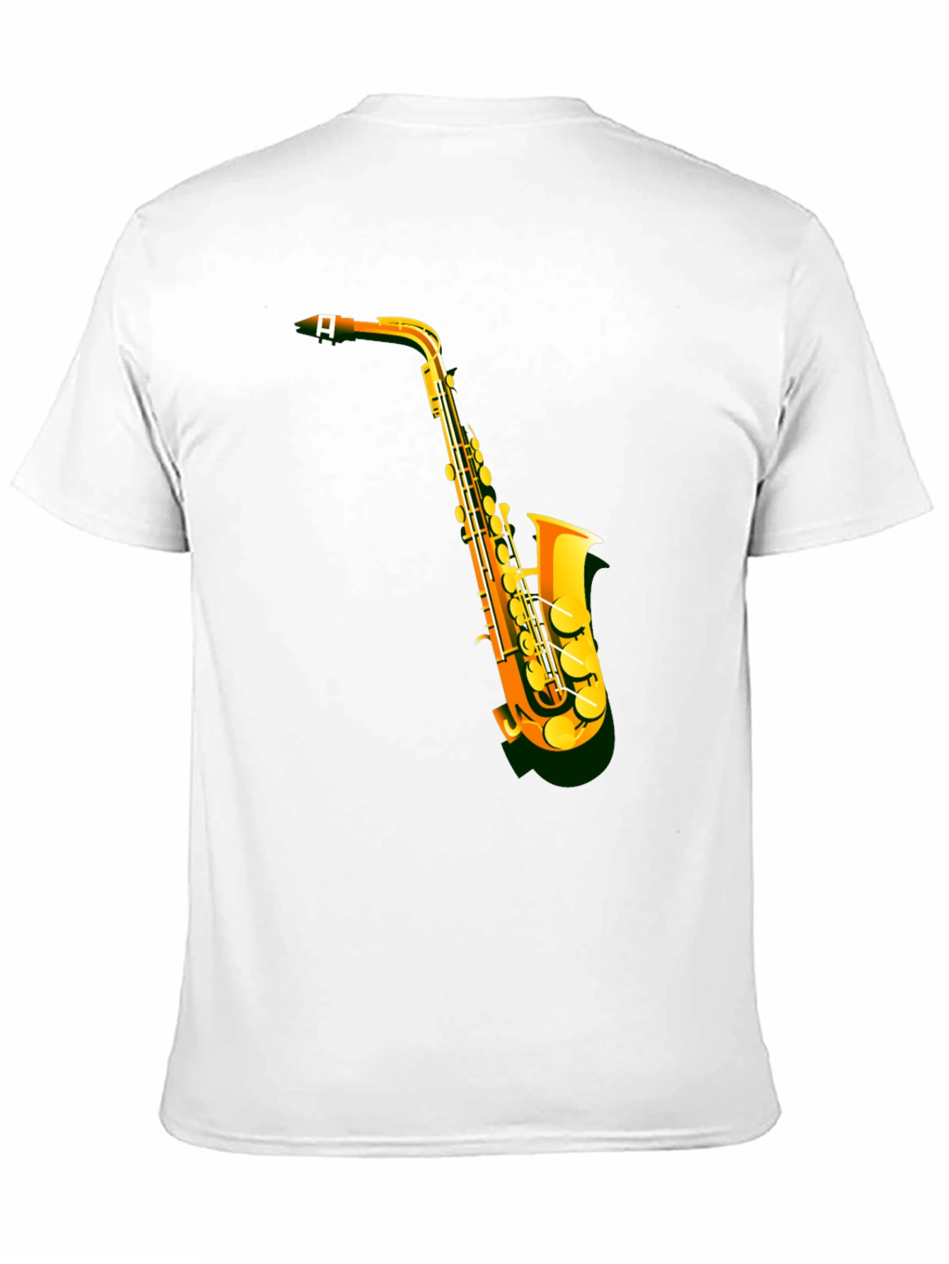 Saxophone Graphic Tee - Black Short Sleeve
