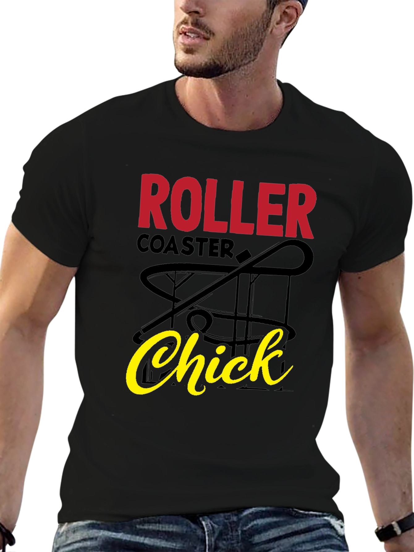 Roller Coaster Chick Graphic T-Shirt