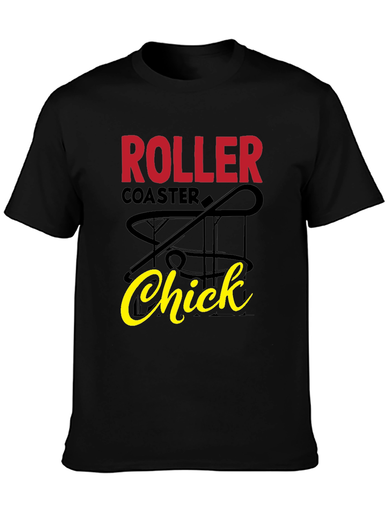 Roller Coaster Chick Graphic T-Shirt