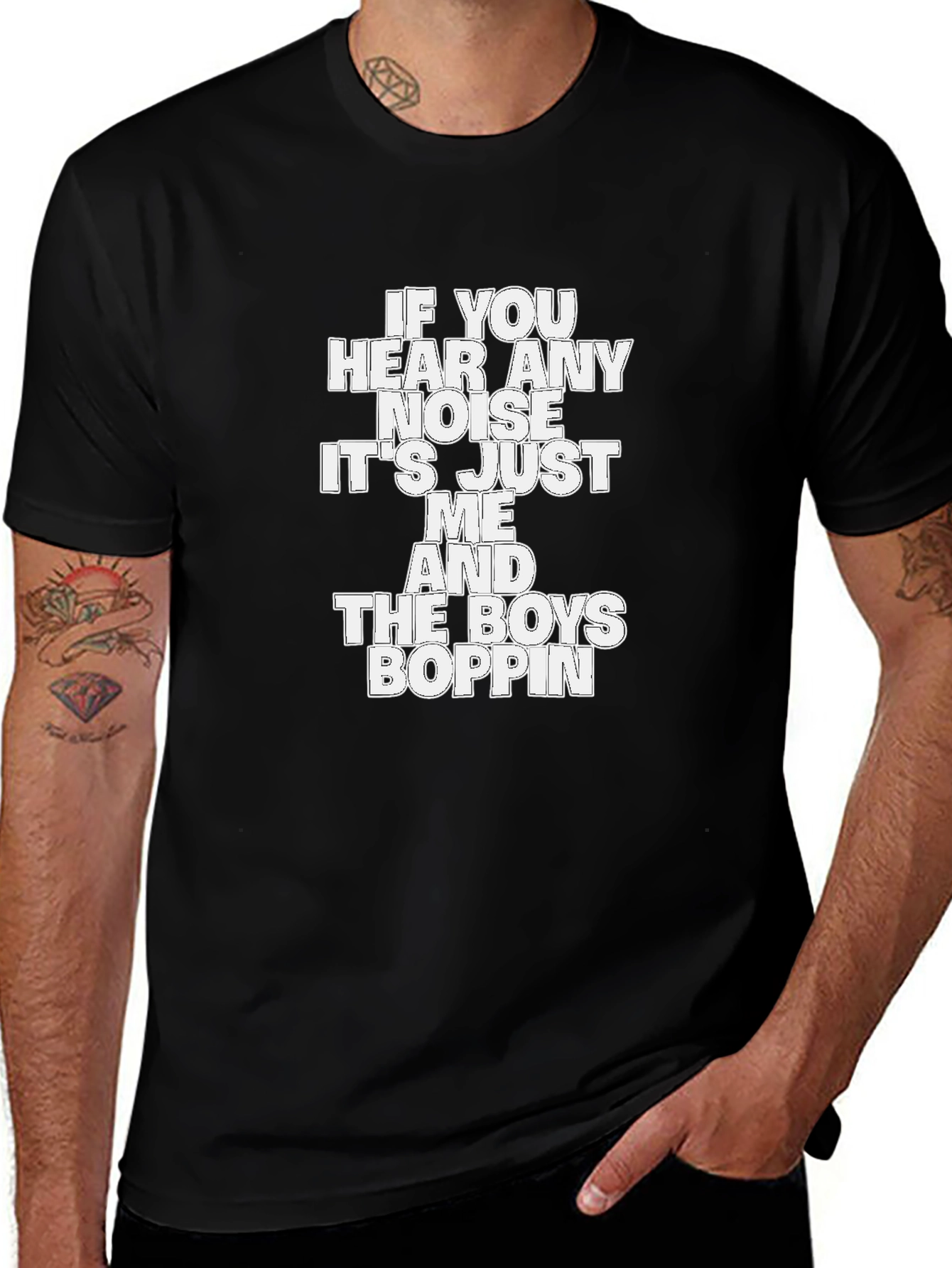 Funny Boppin Crew Neck T-Shirt