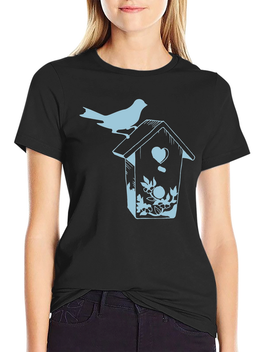 Birdhouse Graphic Print T-Shirt