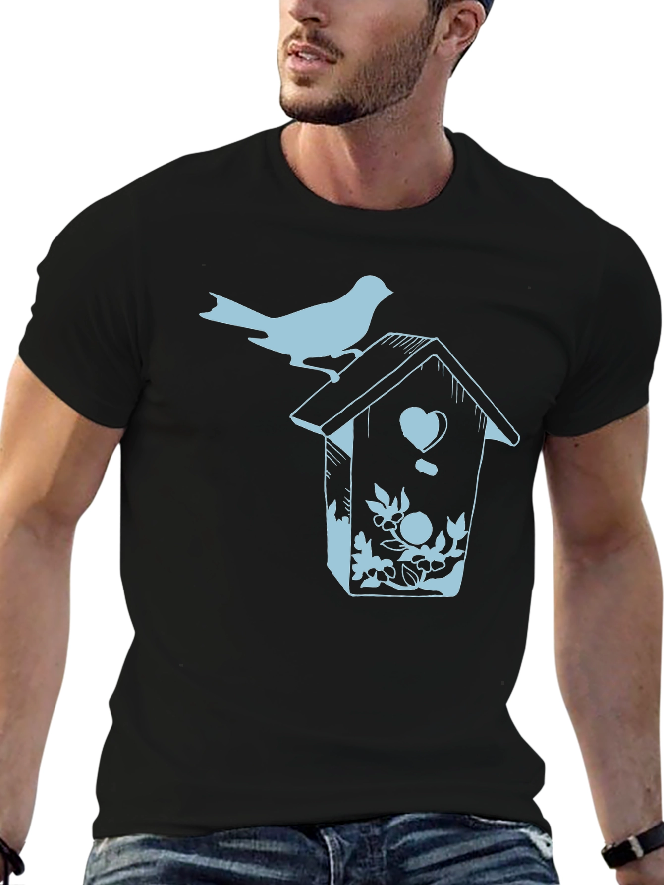 Birdhouse Graphic Print T-Shirt