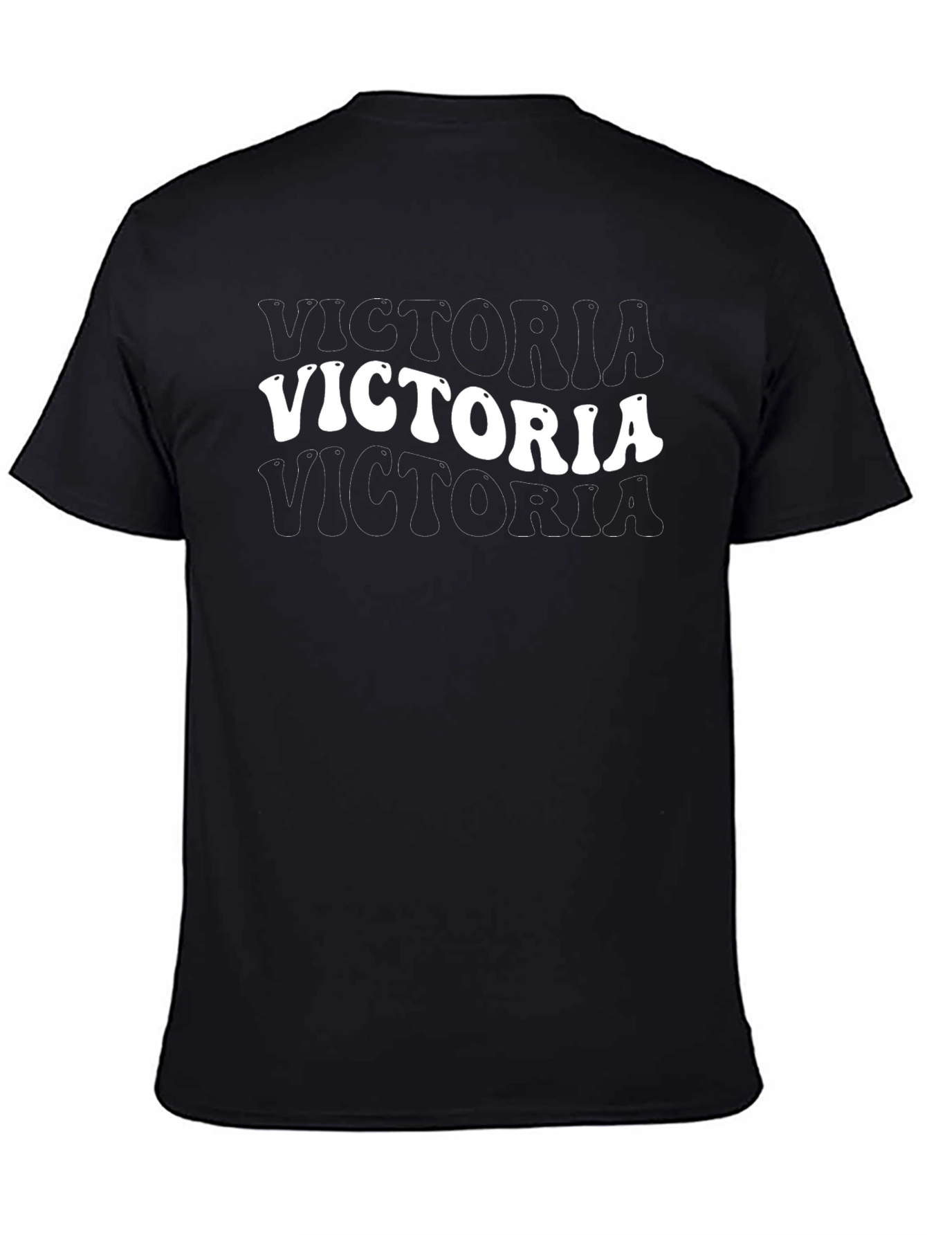 Victoria Retro Style Black T-Shirt