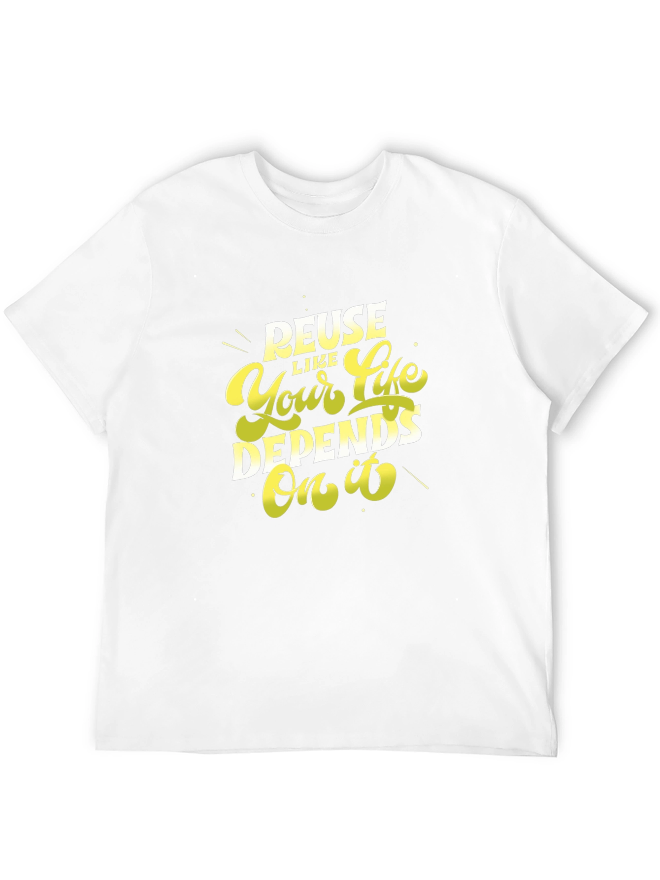 Reuse Like Your Life Depends On It Black T-Shirt