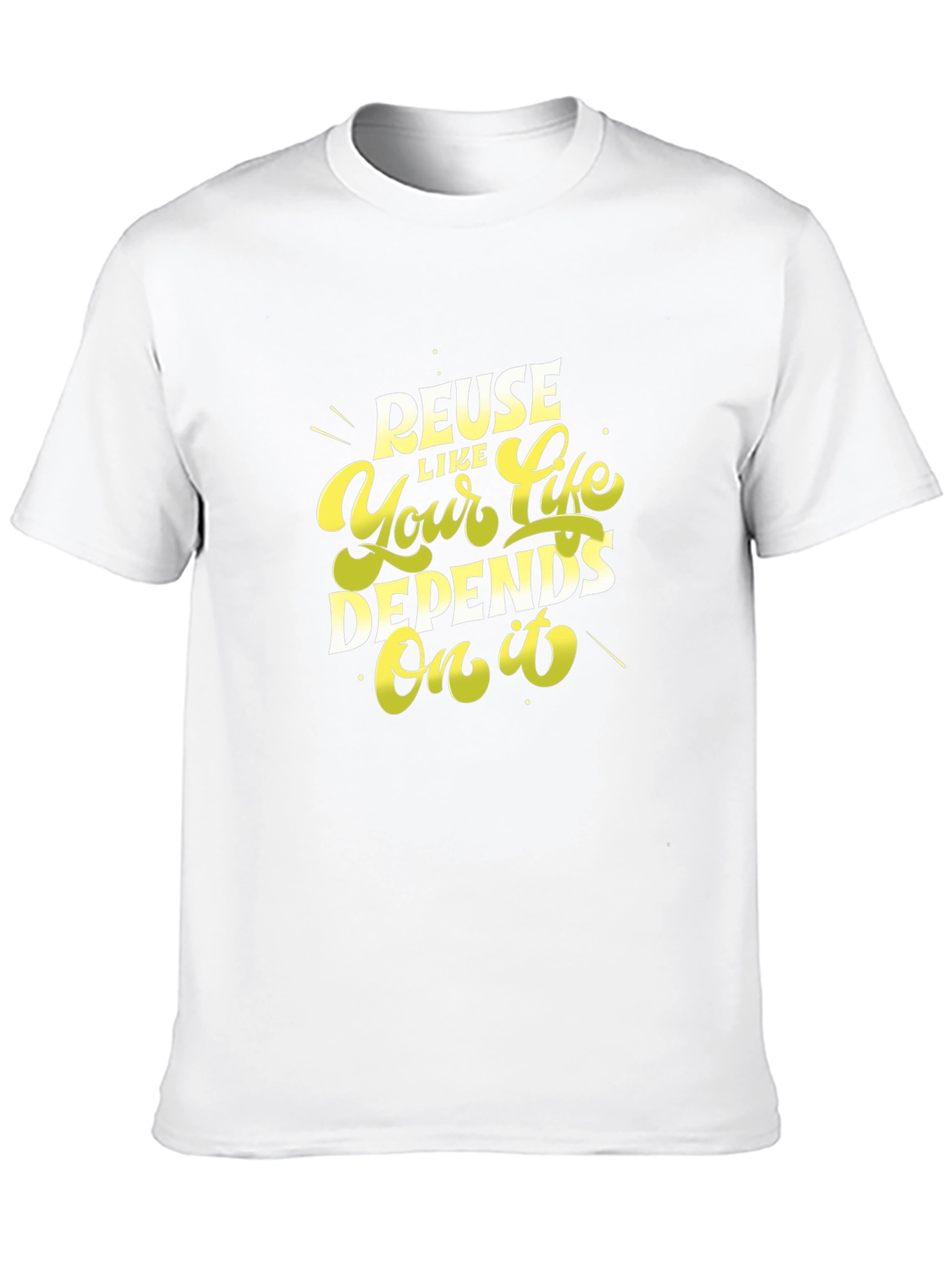 Reuse Like Your Life Depends On It Black T-Shirt