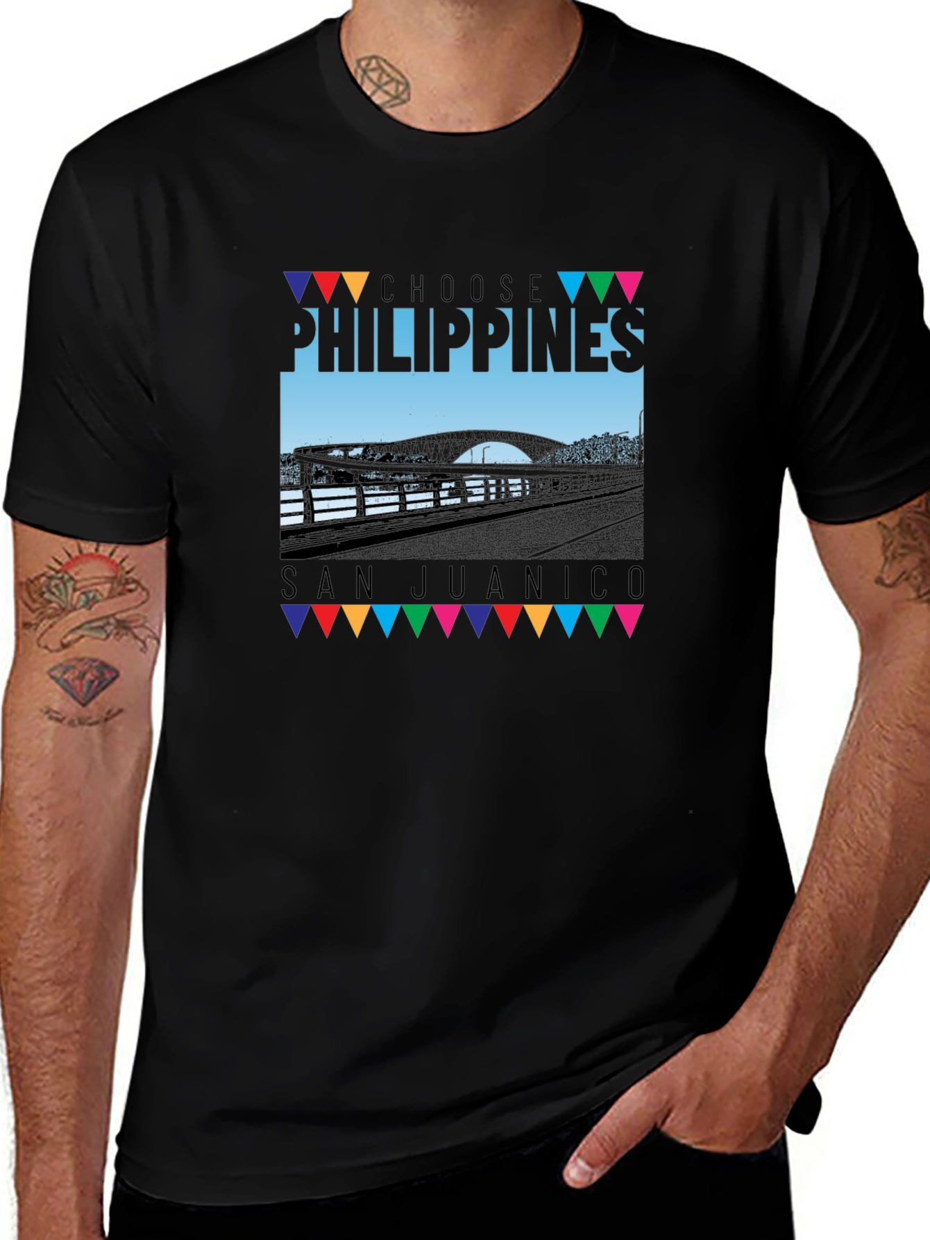 Choose Philippines San Juanico Black T-Shirt