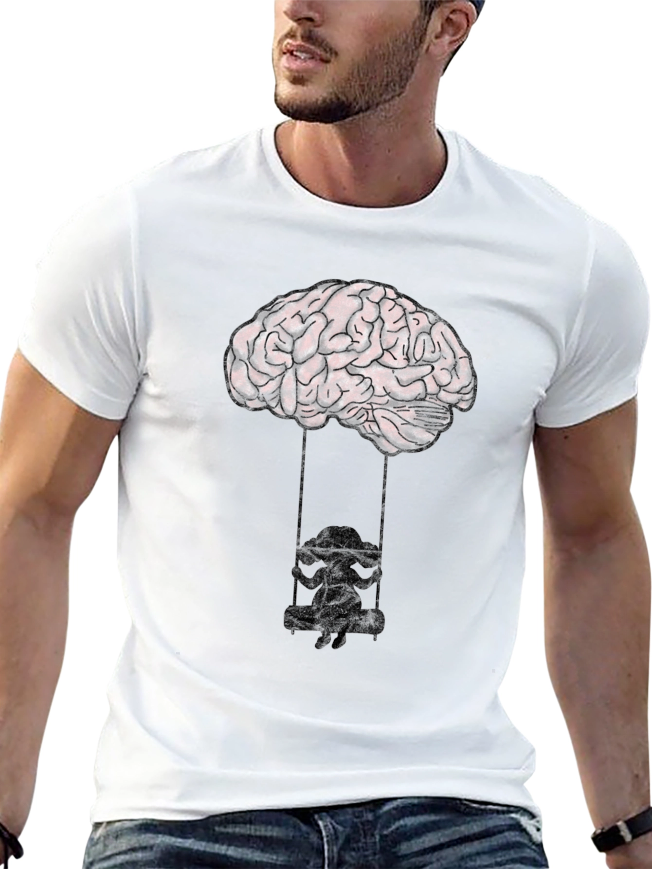 Brain Swing Graphic Tee - Unisex Cotton T-Shirt