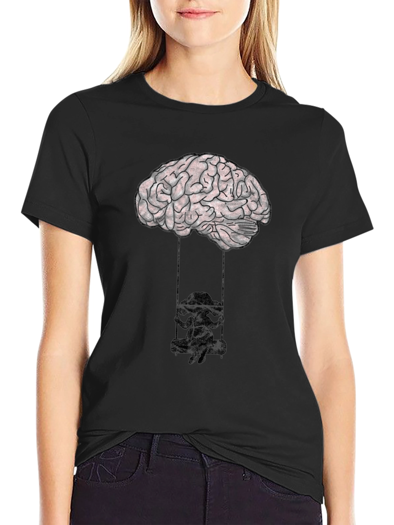 Brain Swing Graphic Tee - Unisex Cotton T-Shirt
