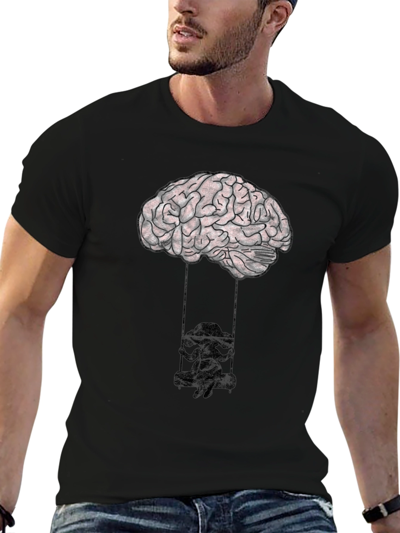 Brain Swing Graphic Tee - Unisex Cotton T-Shirt