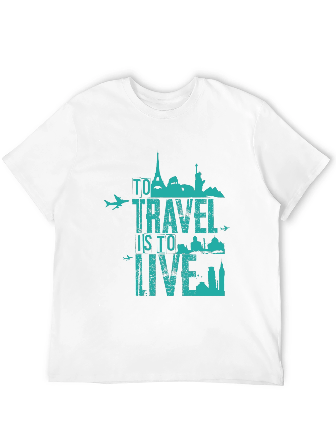 Travel Is To Live Graphic Tee - Black