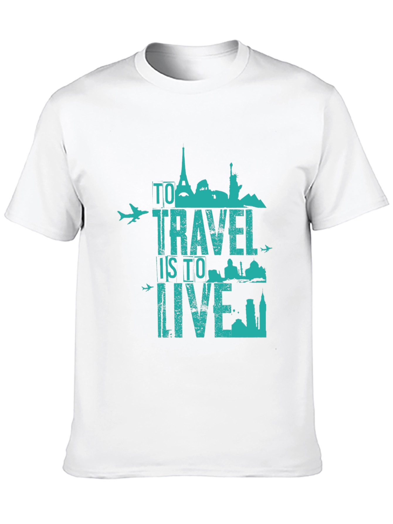 Travel Is To Live Graphic Tee - Black
