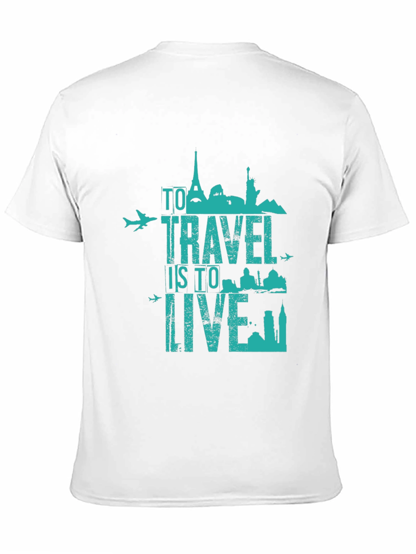 Travel Is To Live Graphic Tee - Black