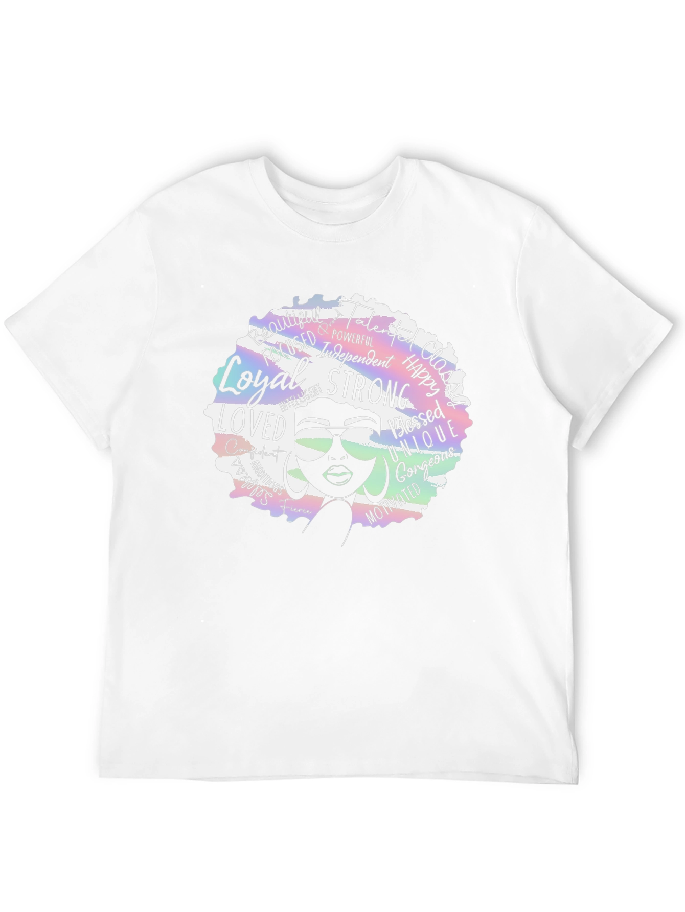 Empowered Afro Woman Black T-Shirt