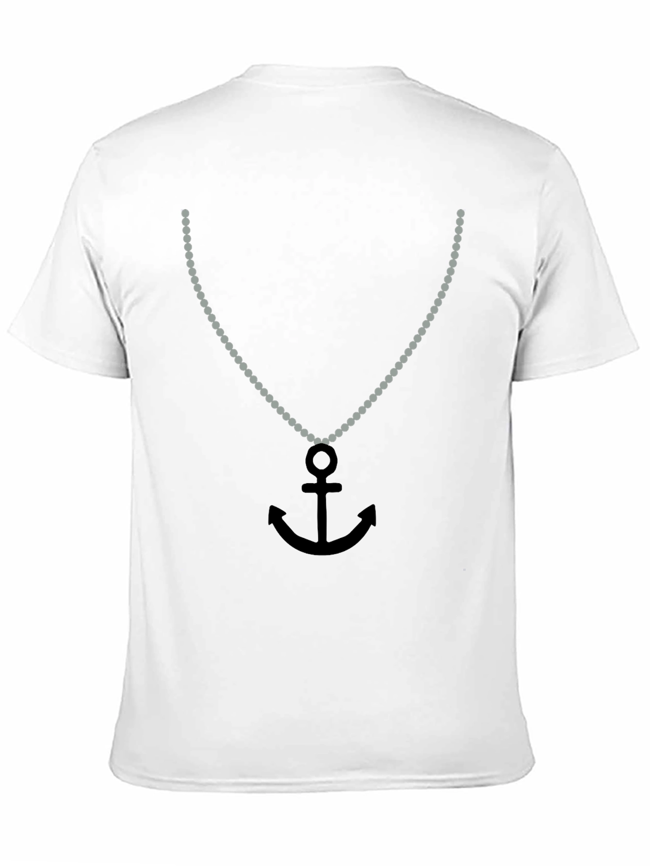 Anchor Necklace Graphic T-Shirt - Black